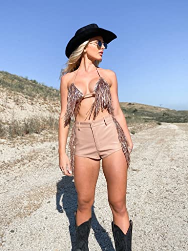 Eohak Shapeable Western Cowboy Hat for Men Women Fedoras Wool Cap Felt Cowgirl Jazz Hats with Silver Canyon M-L - Image 2