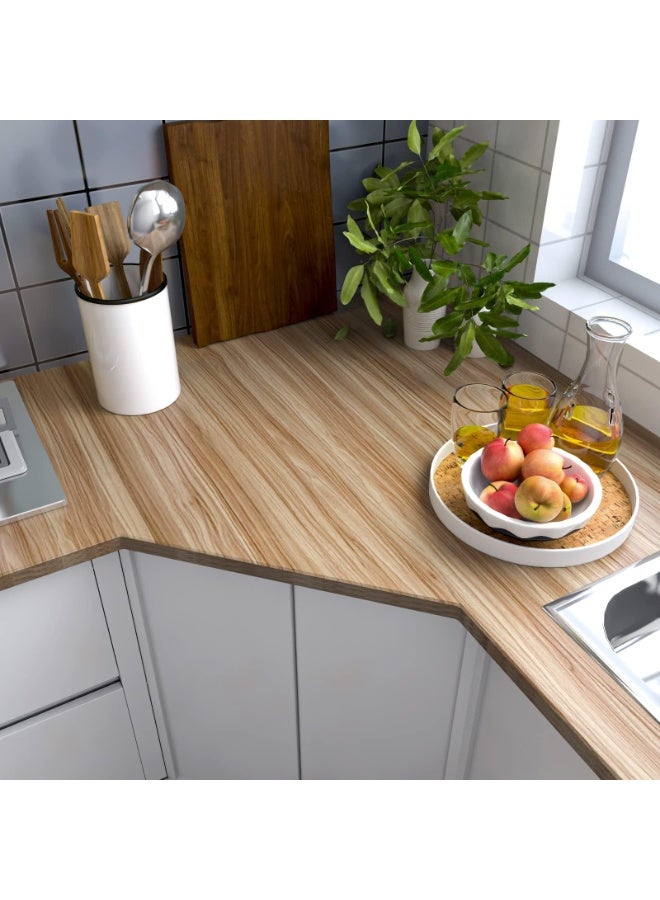 Natural Wood Grain Peel and Stick Wallpaper 15.7 W x 393 L - Self-Adhesive Removable Contact Paper for Cabinets, Furniture & Countertops - Waterproof Vinyl Film for Rental Home Decor, Drawer Liner - Image 3