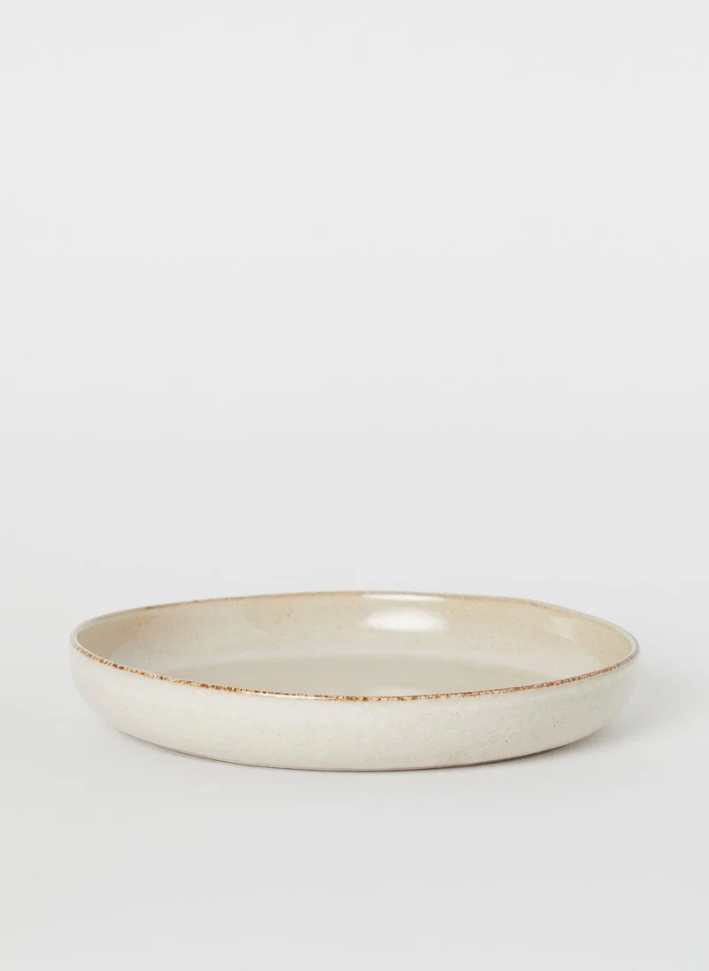 H&M Glazed Stoneware Plate