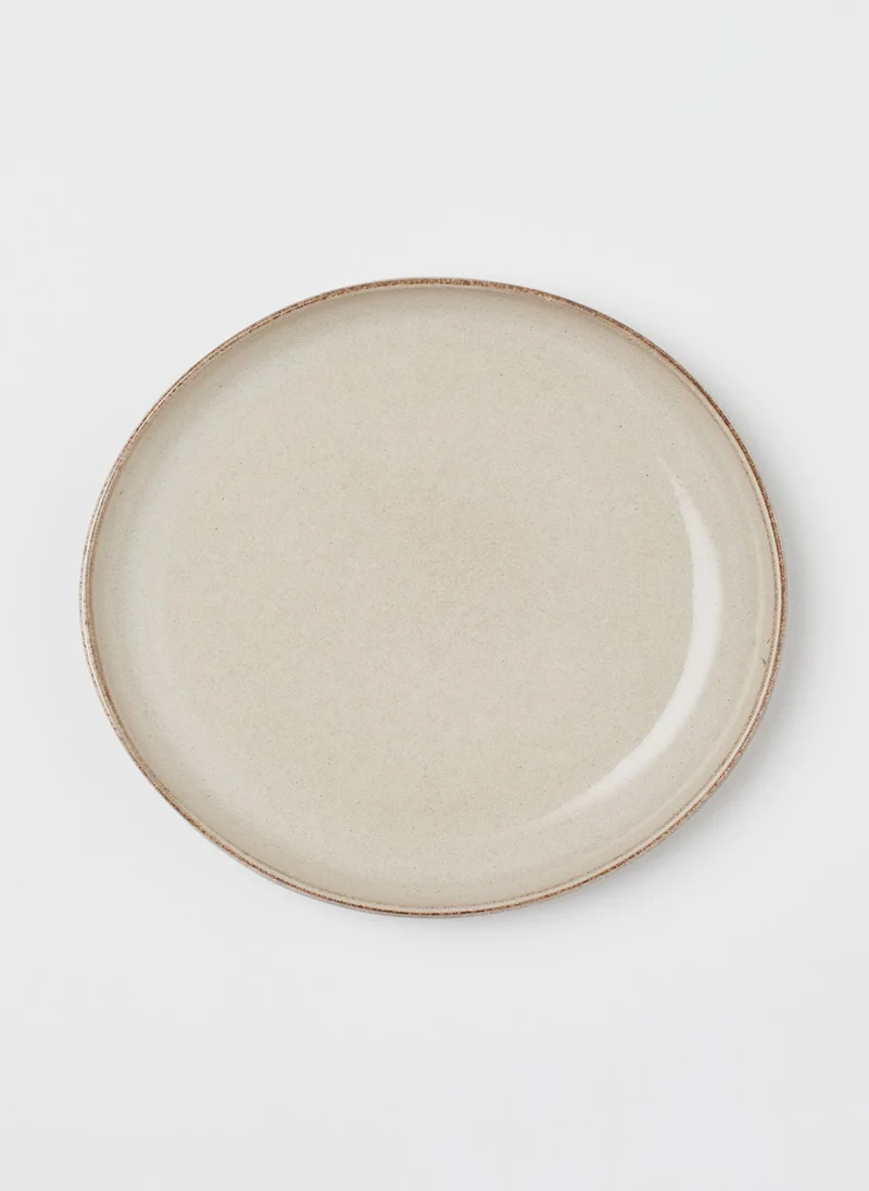 H&M Glazed Stoneware Plate