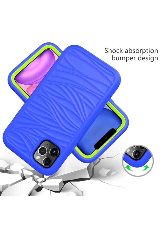 S-TOP Case For iPhone 11 Pro Wave Pattern 3 in 1 Silicone+PC Shockproof Protective Case - Image 2