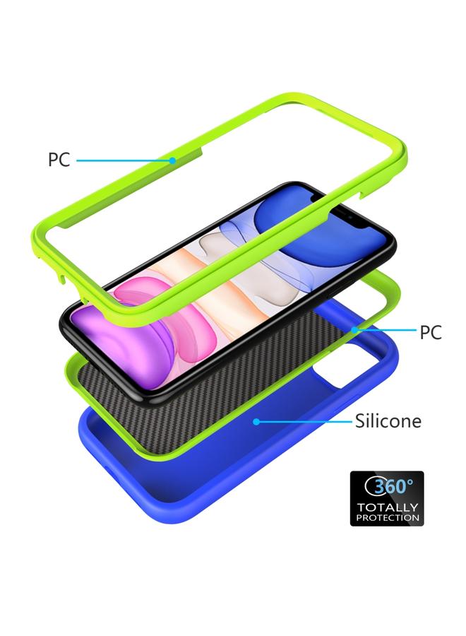 S-TOP Case For iPhone 11 Pro Wave Pattern 3 in 1 Silicone+PC Shockproof Protective Case - Image 3