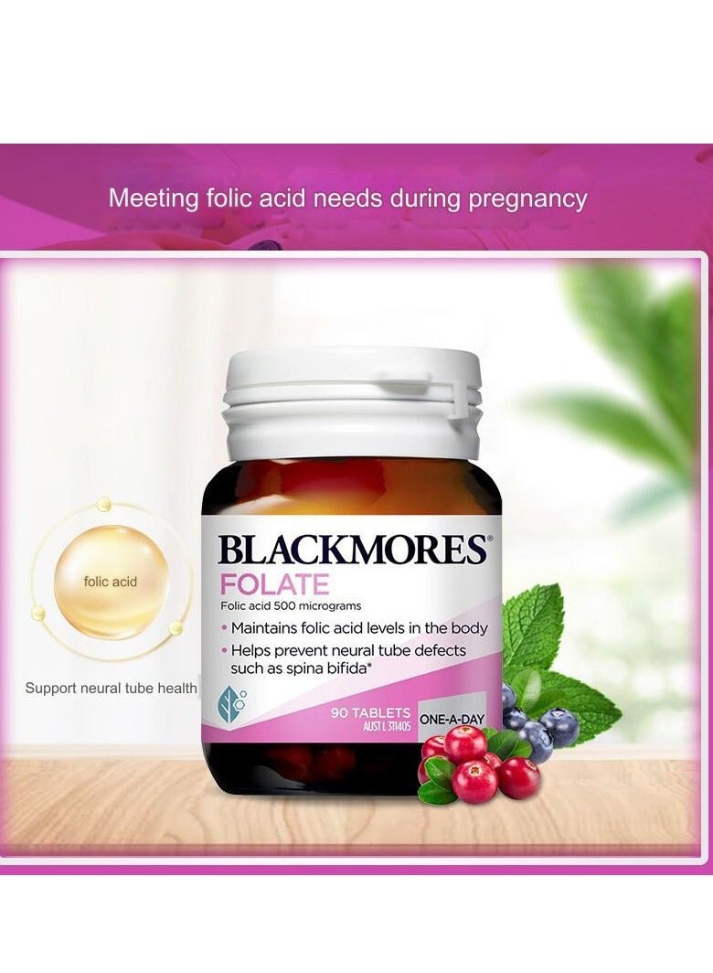 Blackmores Folic Acid 500 Micrograms 90 Tablets - Image 3