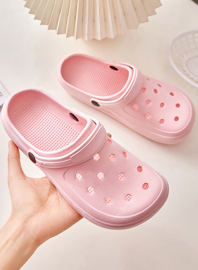 VUCATIN Unisex-Adult Garden Shoes Clogs Slip on Children Sandals Water Shoes for Indoor Outdoor Slides (Pink) - Image 1