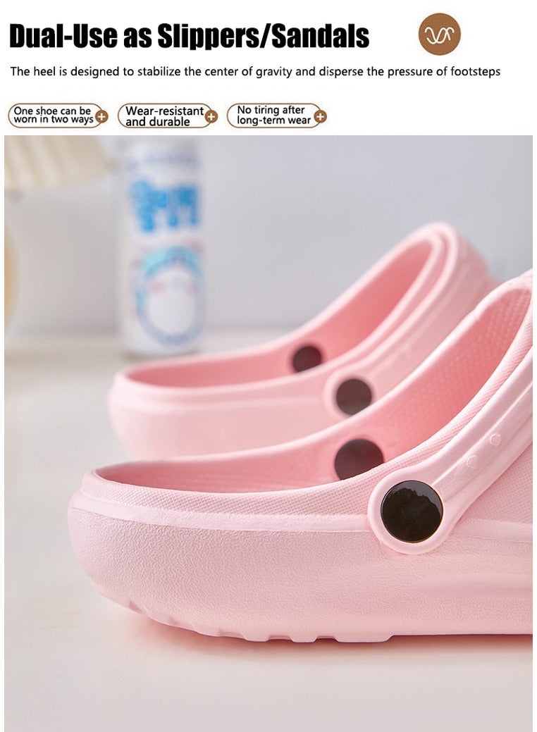 VUCATIN Unisex-Adult Garden Shoes Clogs Slip on Children Sandals Water Shoes for Indoor Outdoor Slides (Pink) - Image 3