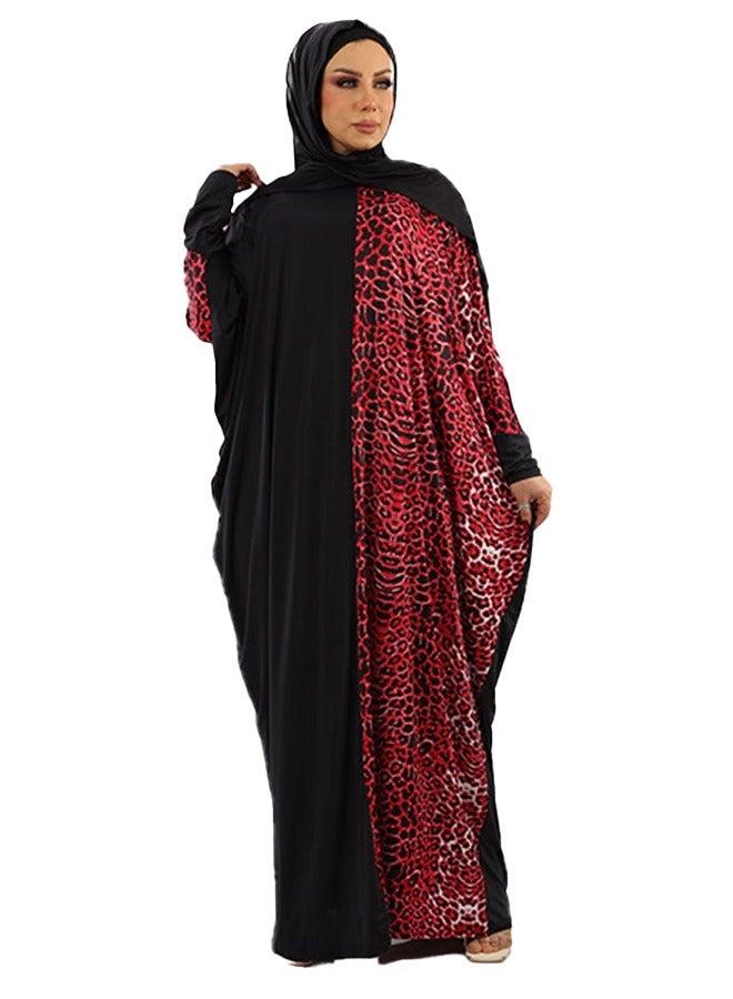 زمرد ثوب صلاة چيرسيه سعودي عملي مع غطاء الرأس من زمرد فاشون 