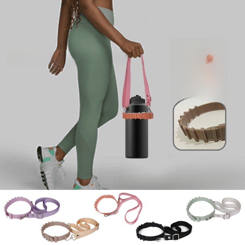 Explosive Ice Cup Accessories Silicone Cup Handler Portable Cup Strap Thermos Cup Handler Outdoor Strap(Orange) - Image 5