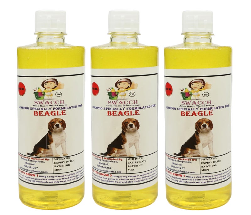Swacch Shampoo Specially Formulated for Beagle (500ml) (Pack of 3) Lemon - Image 2