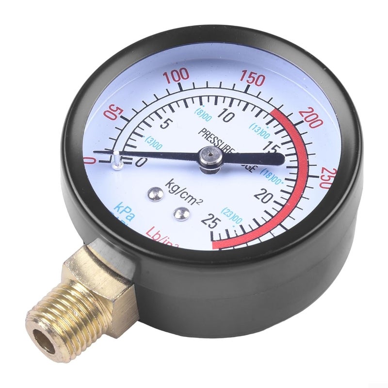 مقياس ضغط الهواء Y60 0-230 رطل لكل بوصة مربعة خيط G1/4 لأنظمة التدفئة والتهوية وتكييف الهواء والأنظمة الهوائية - Image 4