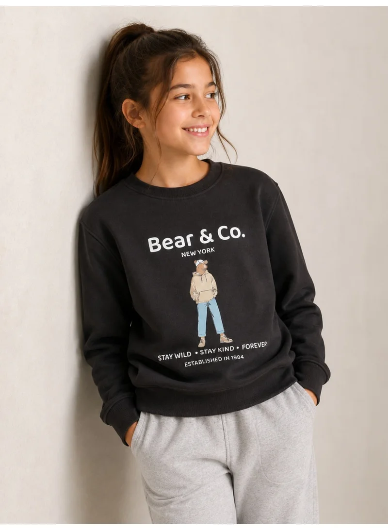 فكتور اند جين Girls Graphic Print Pullover Top