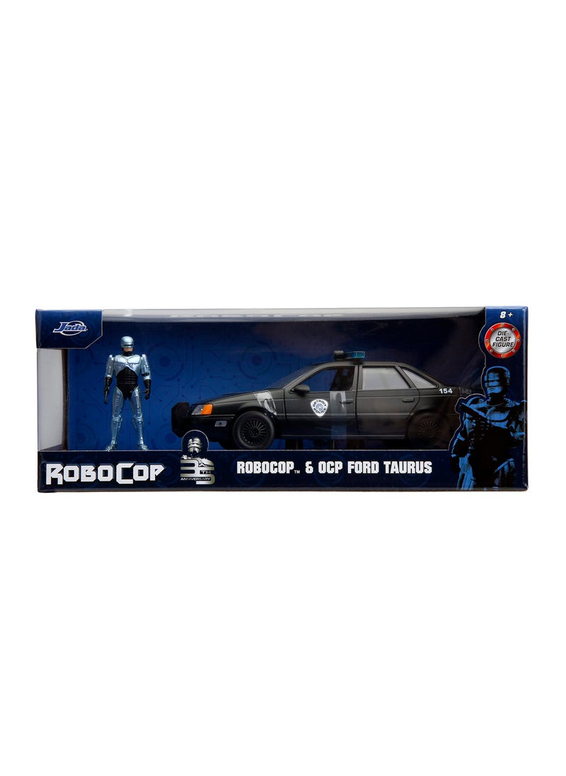 Jada Toys Robocop 35th Anniversary 1:24 OCP Ford Taurus Die-Cast Car & 2.75" Robocop Figure, Toys for Kids and Adults  - Image 2