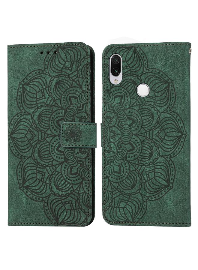 The Bros Case For Xiaomi Redmi Note 7 / Note 7 Pro Mandala Embossed Flip Leather Phone Case