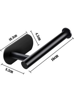 Toilet Paper Holder Self Adhesive Bathroom Paper Towel Roll Holder Wall Mount, SUS 304 Stainless Steel(Black-2pcs) - pzsku/Z00CD278FBD23C496E7E5Z/45/_/1682473221/f0397333-dbcc-4a0e-912a-aa903a593283