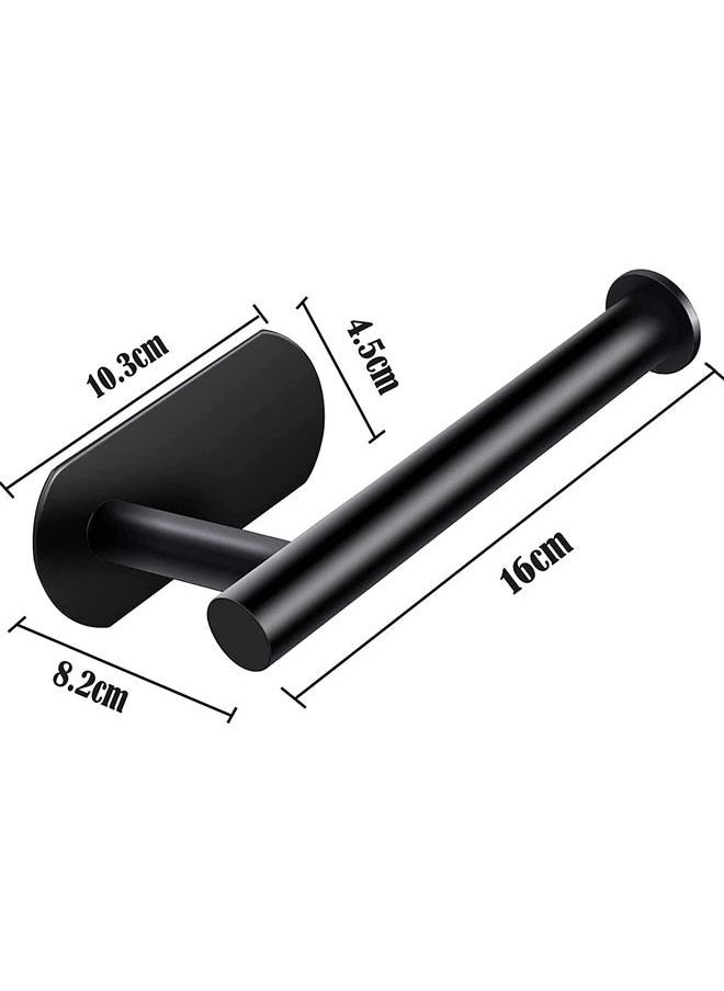 Arabest Toilet Paper Holder Self Adhesive Bathroom Paper Towel Roll Holder Wall Mount, SUS 304 Stainless Steel(Black-2pcs)  - Image 2