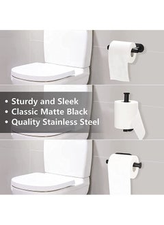 Toilet Paper Holder Self Adhesive Bathroom Paper Towel Roll Holder Wall Mount, SUS 304 Stainless Steel(Black-2pcs) - pzsku/Z00CD278FBD23C496E7E5Z/45/_/1682473222/2283842b-21db-4911-904c-86fc79474855