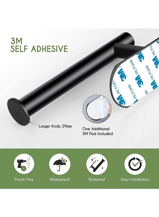 Arabest Toilet Paper Holder Self Adhesive Bathroom Paper Towel Roll Holder Wall Mount, SUS 304 Stainless Steel(Black-2pcs)  - Image 5
