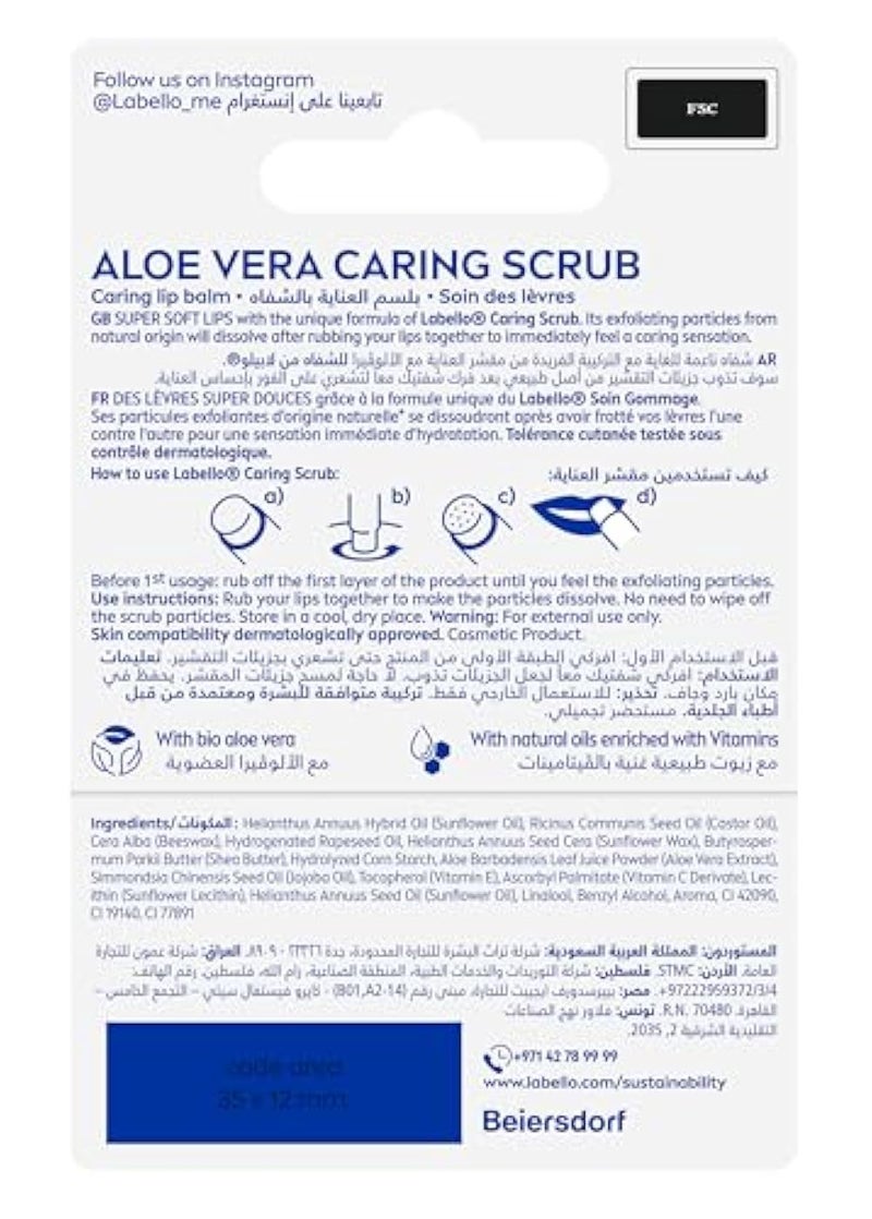Labello NIVEA Labello Lip Scrub, Lip Caring Aloe Vera & Vitamin E, 4.8g - green - Image 5