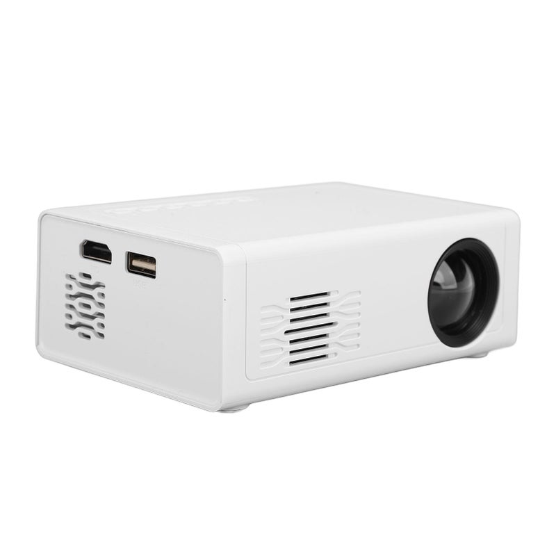 White Portable Projector 1080P HD USB AV Built In Speaker For Smartphone Tablet Laptop TV Game Console Outdoor Camping US Plug - Image 2