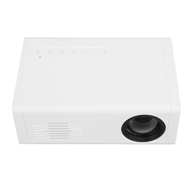 White Portable Projector 1080P HD USB AV Built In Speaker For Smartphone Tablet Laptop TV Game Console Outdoor Camping US Plug - Image 4
