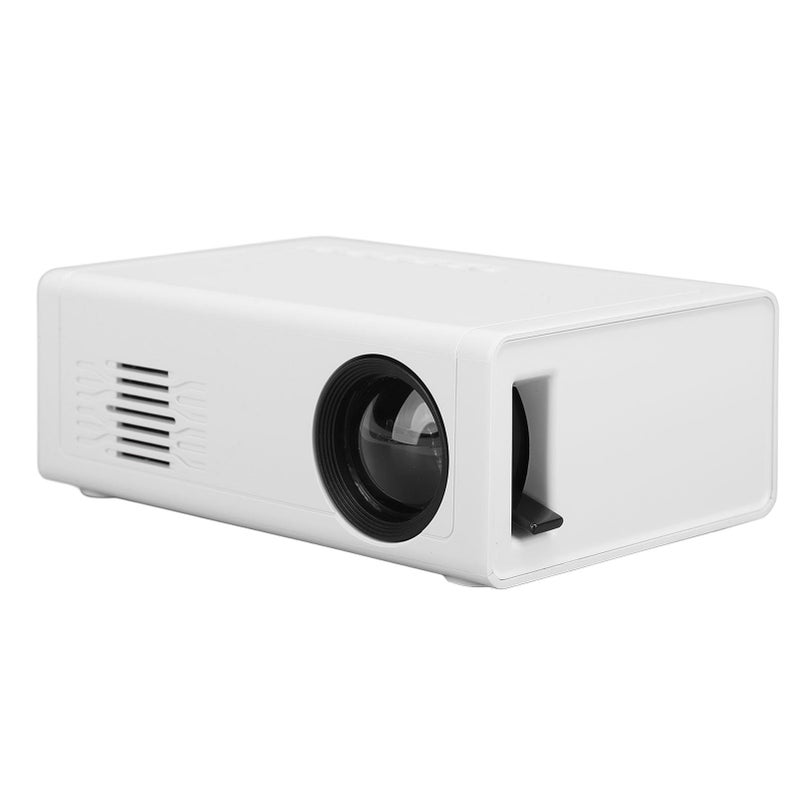 White Portable Projector 1080P HD USB AV Built In Speaker For Smartphone Tablet Laptop TV Game Console Outdoor Camping US Plug - Image 3