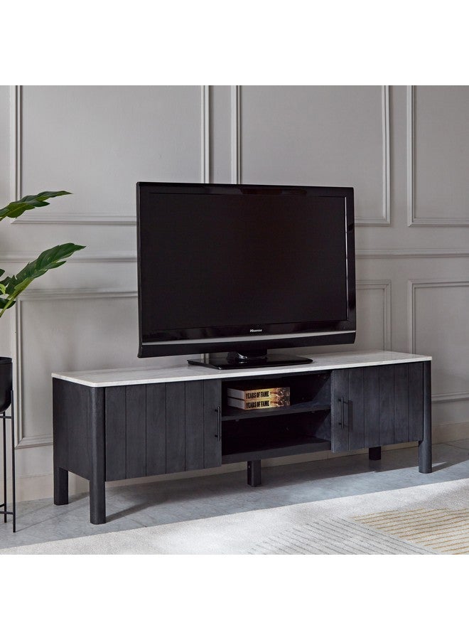 Home Box Fabio Marble Top TV Unit for TVs up to 70 inches 40 x 50 x 160 cm  - Image 1