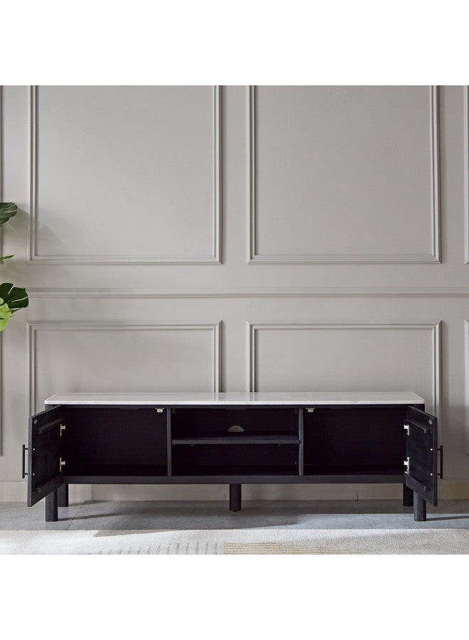 Home Box Fabio Marble Top TV Unit for TVs up to 70 inches 40 x 50 x 160 cm  - Image 3