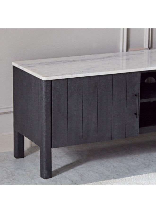 Home Box Fabio Marble Top TV Unit for TVs up to 70 inches 40 x 50 x 160 cm  - Image 4