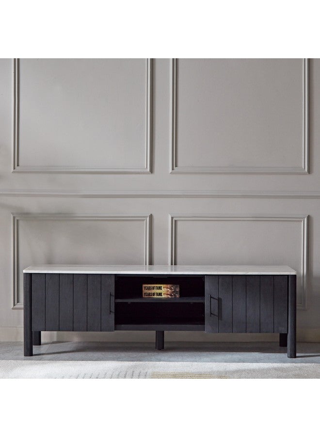 Home Box Fabio Marble Top TV Unit for TVs up to 70 inches 40 x 50 x 160 cm  - Image 2