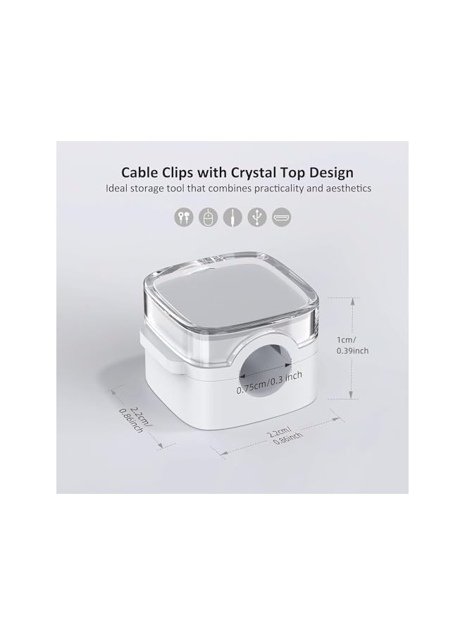 Green Tiger Cord Organizer, Magnetic Cable Clips Under Desk Cable Management, Strong Adhesive Wire Holder Keeper for Office, Home, Kitchen Appliances, Bedroom, Car Wall Nightstand (Crystal White, 6 Pack) - Image 5