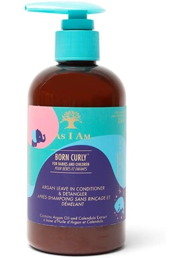 آز أي آم بلسم ومُفكك تشابك الشعر للأطفال من بورن كيرلي بزيت الأرغان، 240 مل - Image 1