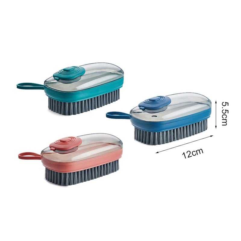 MEZON Cleaning Brush Laundry Brush Automatic Liquid Soap Dispenser Kitchen Cleaning Brush Dishwasher Dish Washing Brush Sponge Holder Multi Color - Image 2