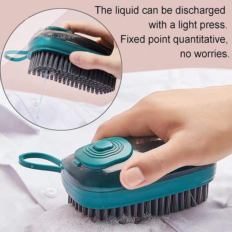 MEZON Cleaning Brush Laundry Brush Automatic Liquid Soap Dispenser Kitchen Cleaning Brush Dishwasher Dish Washing Brush Sponge Holder Multi Color - Image 5