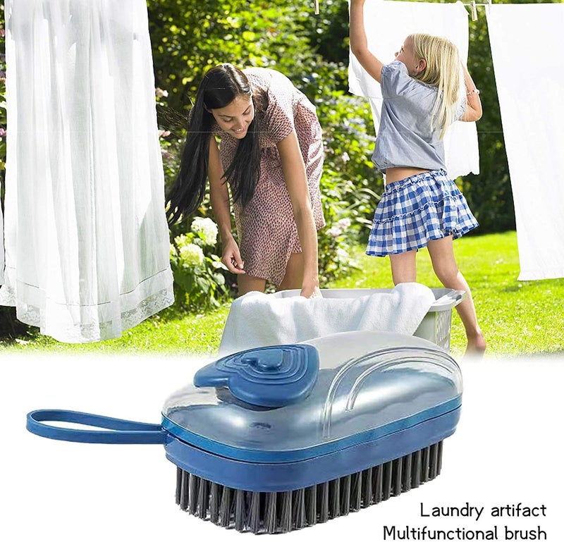 MEZON Cleaning Brush Laundry Brush Automatic Liquid Soap Dispenser Kitchen Cleaning Brush Dishwasher Dish Washing Brush Sponge Holder Multi Color - Image 4