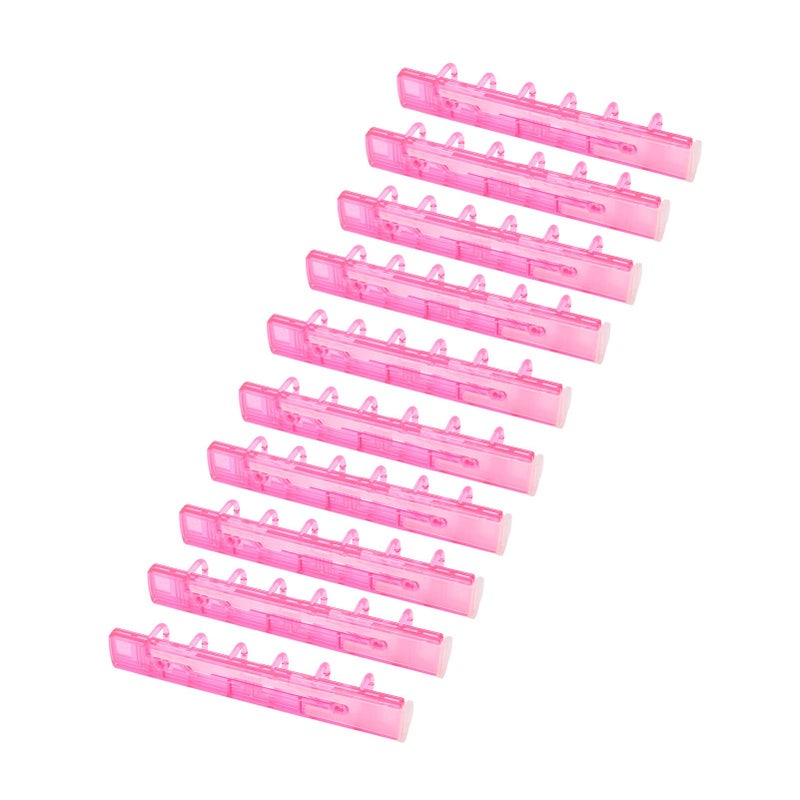 Transparent Binding Combs 10Pcs ABS 6 Holes Binder Rings For Document Notebook Making Durable Scratch Resistant - Image 2