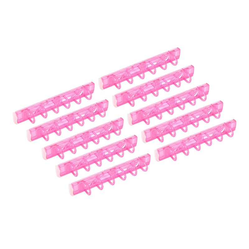 Transparent Binding Combs 10Pcs ABS 6 Holes Binder Rings For Document Notebook Making Durable Scratch Resistant - Image 3
