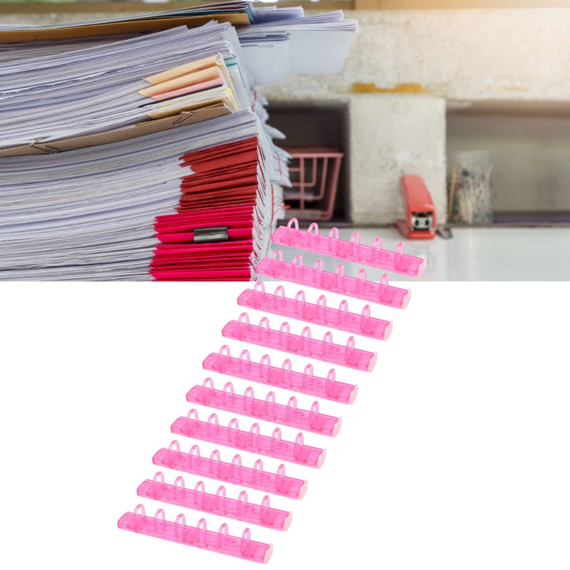 Transparent Binding Combs 10Pcs ABS 6 Holes Binder Rings For Document Notebook Making Durable Scratch Resistant - Image 4
