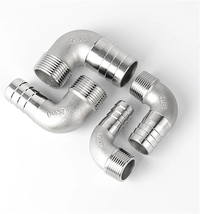 304 Stainless Steel Male Thread Elbow Hose Fitting 90 Degree 12MM 3 8 Inch - Image 3