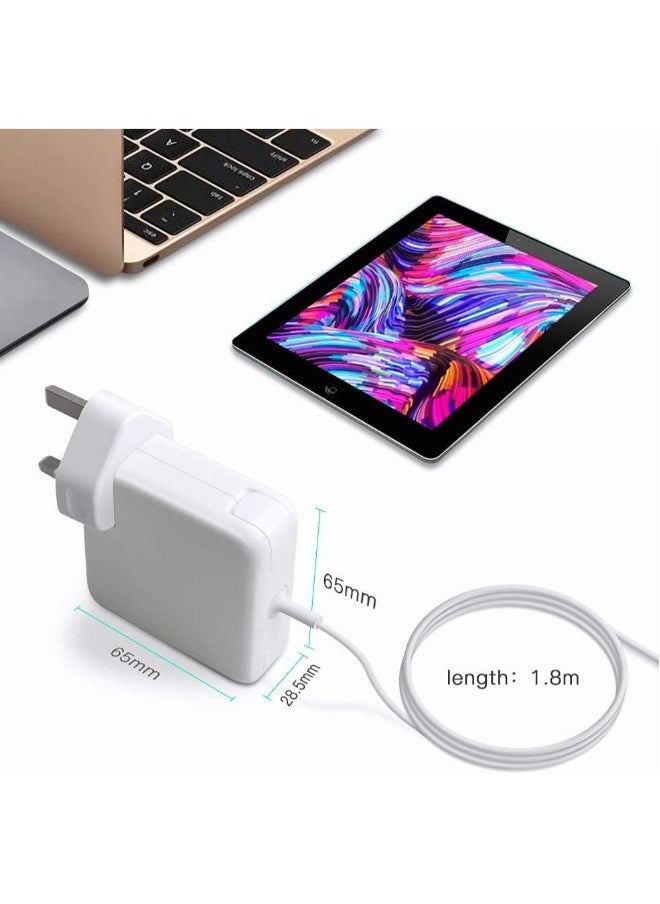 Generic - Mac Book Air Charger,Replacement 45W Magnetic 2 T-Tip Power Adapter Connector PD Power Delivery Fast Charging,Mains Adapter Plug for Mac Book 11u002613 inch - Image 1