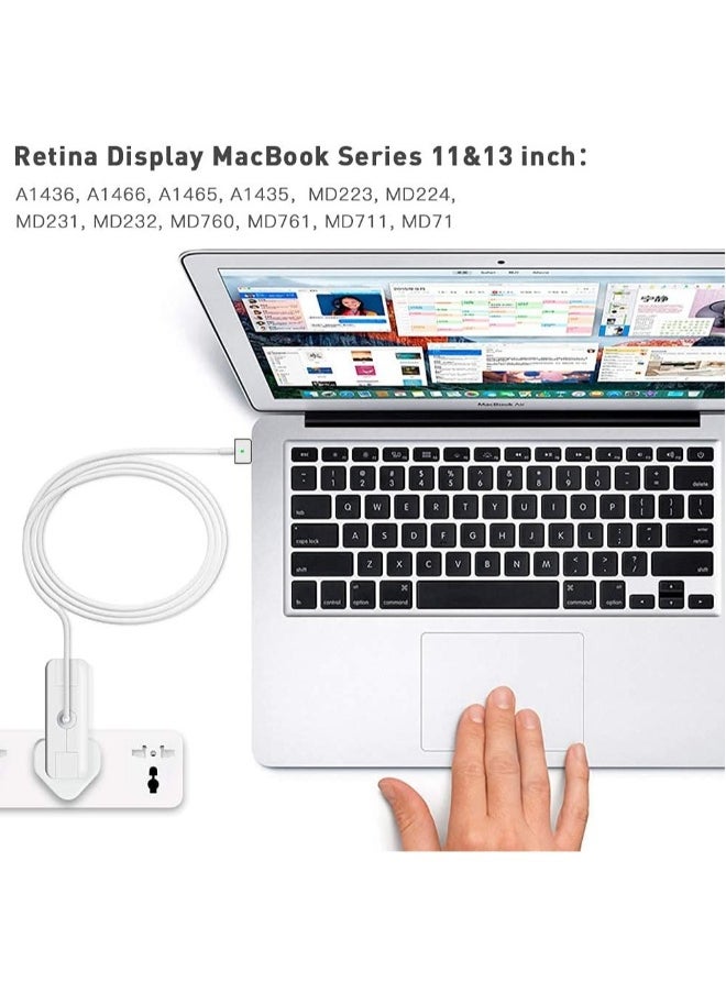 Generic - Mac Book Air Charger,Replacement 45W Magnetic 2 T-Tip Power Adapter Connector PD Power Delivery Fast Charging,Mains Adapter Plug for Mac Book 11u002613 inch - Image 1