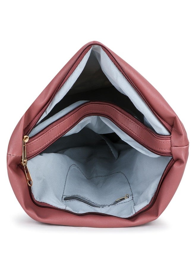 Nexeura Trendy Girls Handbag with Bow | Cute Printed Tote Bag for Women | Stylish Casual Shoulder Purse | Lightweight PU Leather Ladies Hand Bag | Fashion Daily Use (MAROON) - Image 5