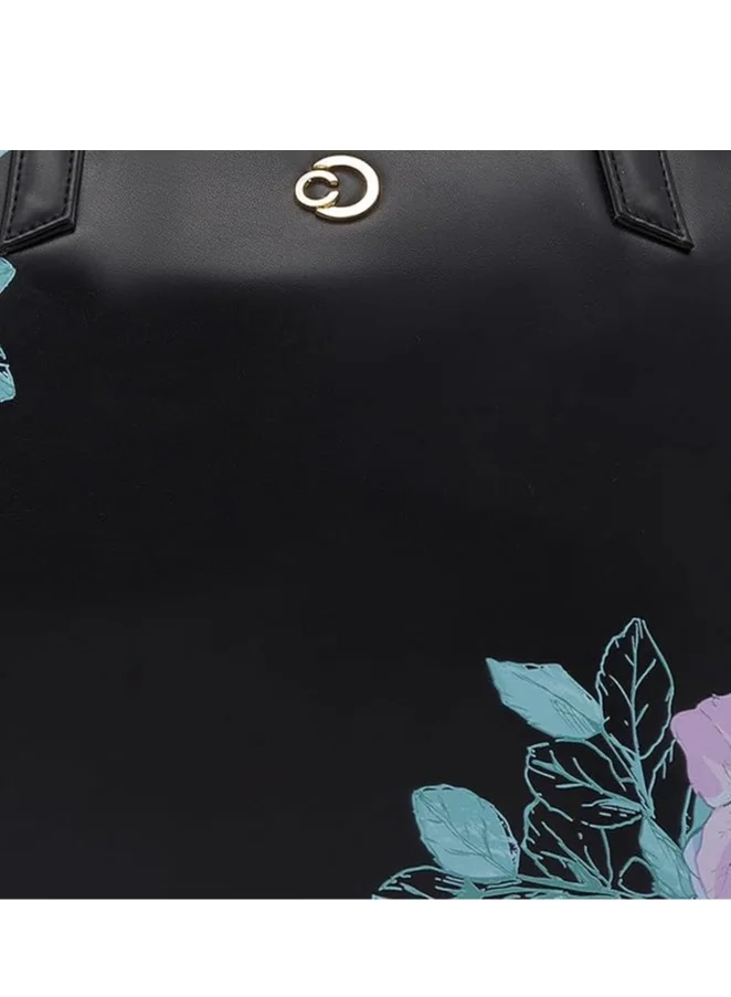 CAPRESE Caprese Shanaya Tote Bag, Large-Black | Stylish Handbag for Women | Spacious, Versatile Office & Daily Essentials Tote | Top Zip Closure