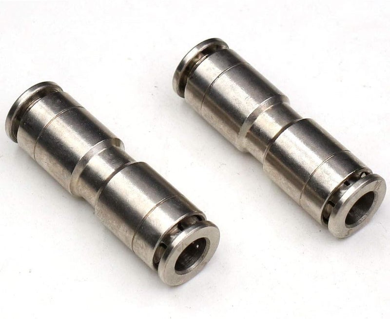 CEKER 10mm Push Connectors, Nickel Plated Brass, Pneumatic Quick Connect Fittings, 2 Pack - Image 1
