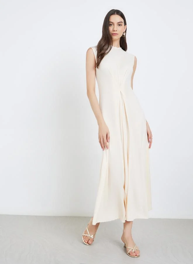 تايك تو فستان ميدي بتفاصيل كسرات