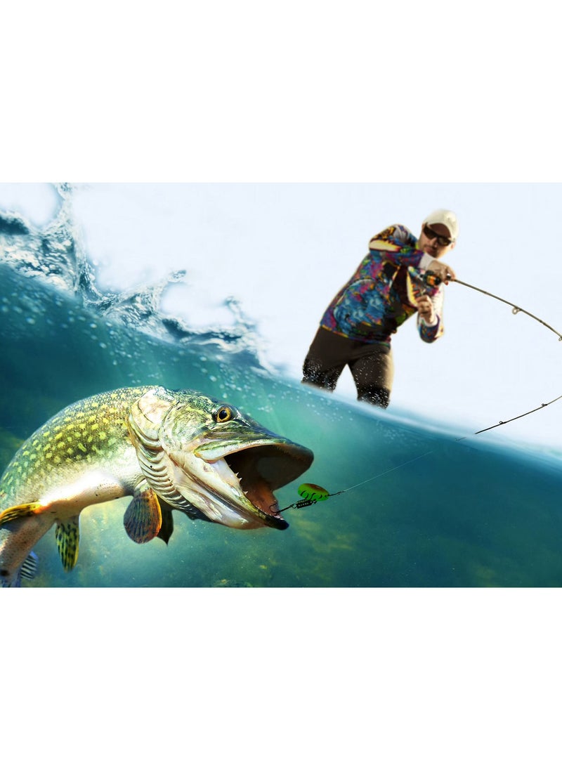 KASTWAVE Trout Lures Spinner Baits Fishing Lures Kit for Bass Trout Spinners Lure with Tackle Box Spinnerbait for Freshwater Saltwater,Hard Metal Fishing Kit, 10pcs,Improve The Efficiency of Fishing  - Image 3