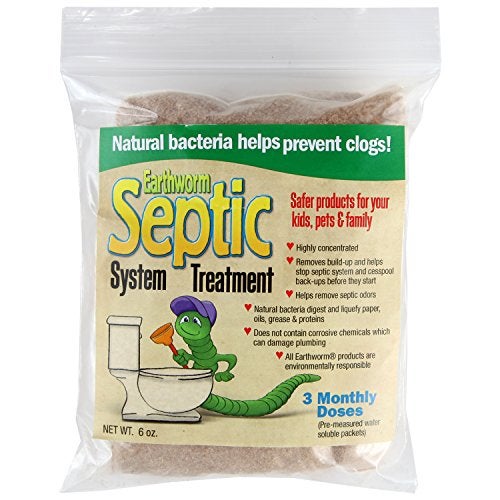 Earthworm Septic Tank System Treatment Cleaner! - 3 Monthly Doses - Pre-Measured Water Soluble Packets - Natural Enzymes, Safer for Family, Environmentally Responsible - 6 Oz. - Image 4