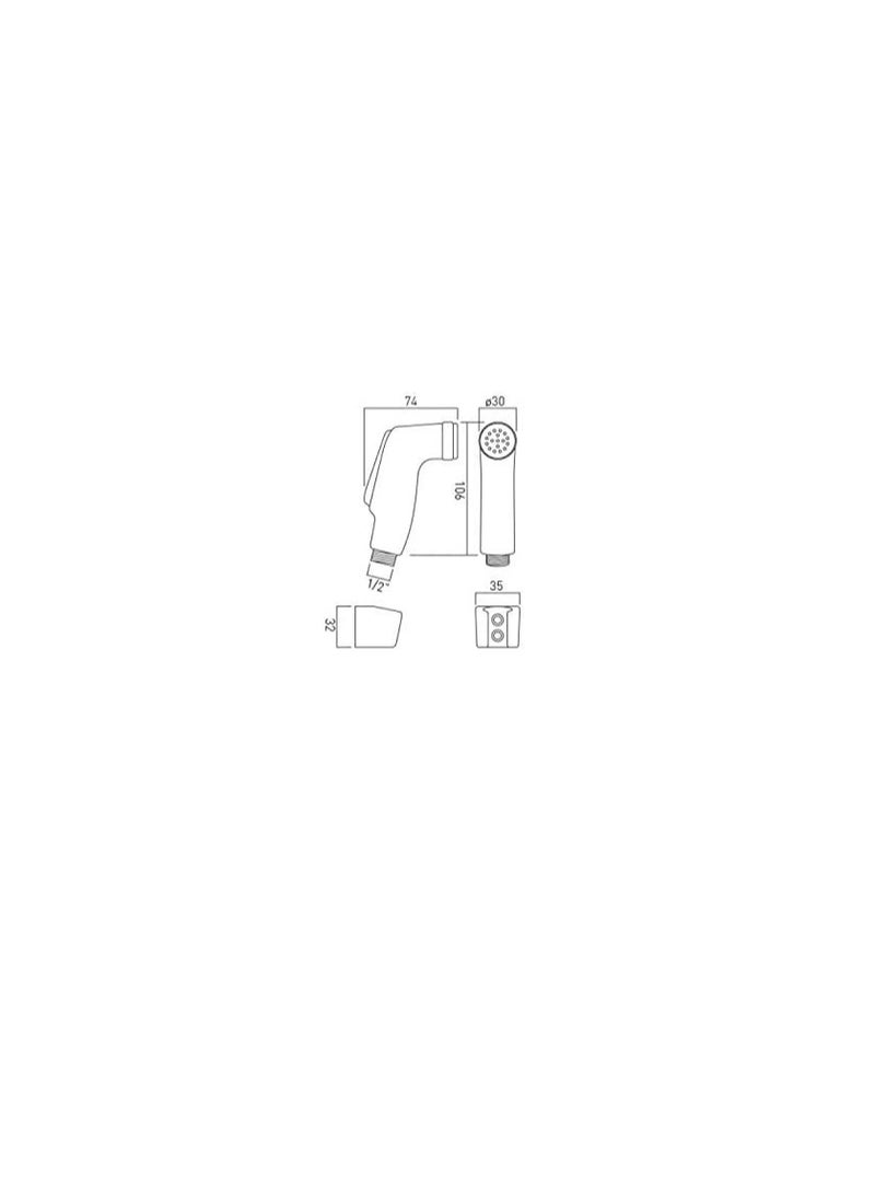 بخاخ مرحاض يدوي بخرطوم وخطاف - PEX UK Shattaf  - Image 3