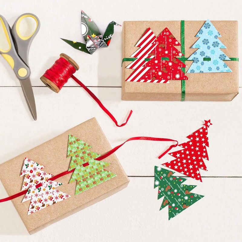 FEPITO 60 Sheets Christmas Pattern Paper Set, 14 x 21cm Decorative Paper for Card Making Scrapbook decoration, 10 Designs - Image 5
