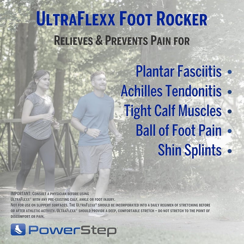 Powerstep جهاز التمدد UltraFlexx لراحة القدم - جهاز تمدد الساق لالتهاب اللفافة الأخمصية، التهاب وتر العرقوب، آلام الساق والقدم، آلام الساقين - يزيد من المرونة والقوة في القدم والساق السفلية - قاعدة غير قابلة للانزلاق - Image 5