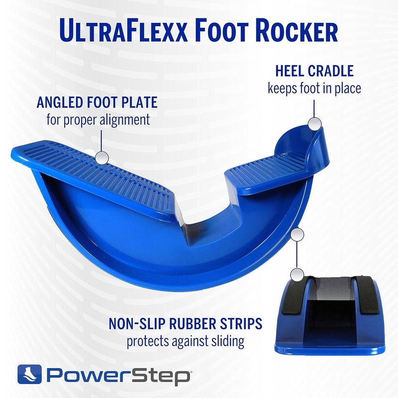 Powerstep جهاز التمدد UltraFlexx لراحة القدم - جهاز تمدد الساق لالتهاب اللفافة الأخمصية، التهاب وتر العرقوب، آلام الساق والقدم، آلام الساقين - يزيد من المرونة والقوة في القدم والساق السفلية - قاعدة غير قابلة للانزلاق - Image 3