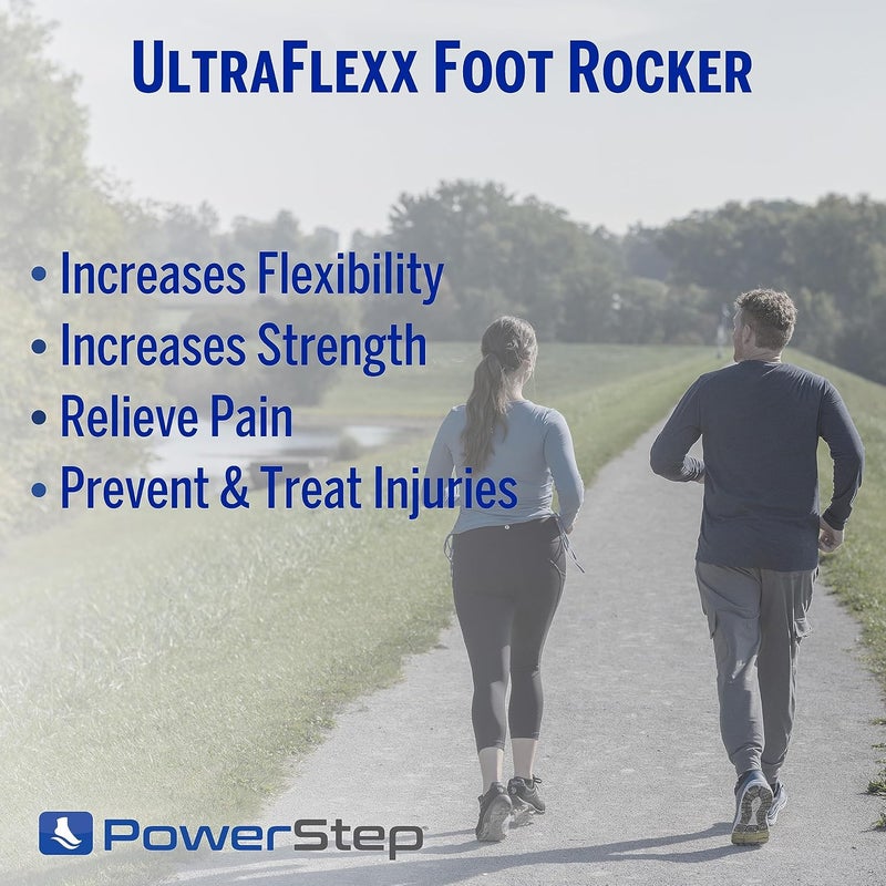 Powerstep جهاز التمدد UltraFlexx لراحة القدم - جهاز تمدد الساق لالتهاب اللفافة الأخمصية، التهاب وتر العرقوب، آلام الساق والقدم، آلام الساقين - يزيد من المرونة والقوة في القدم والساق السفلية - قاعدة غير قابلة للانزلاق - Image 4